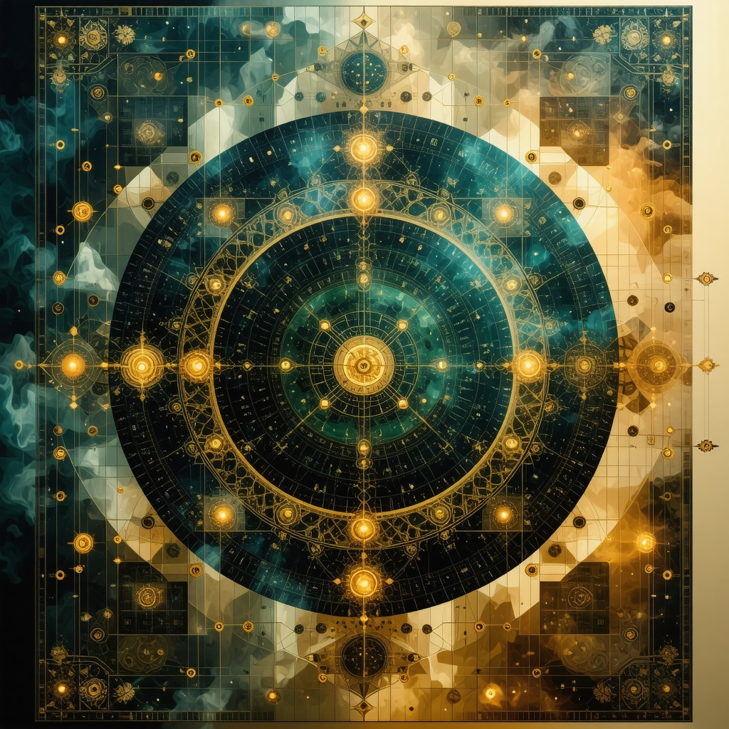 Islamic geometric patterns with manuscripts and digital data representing dream analysis