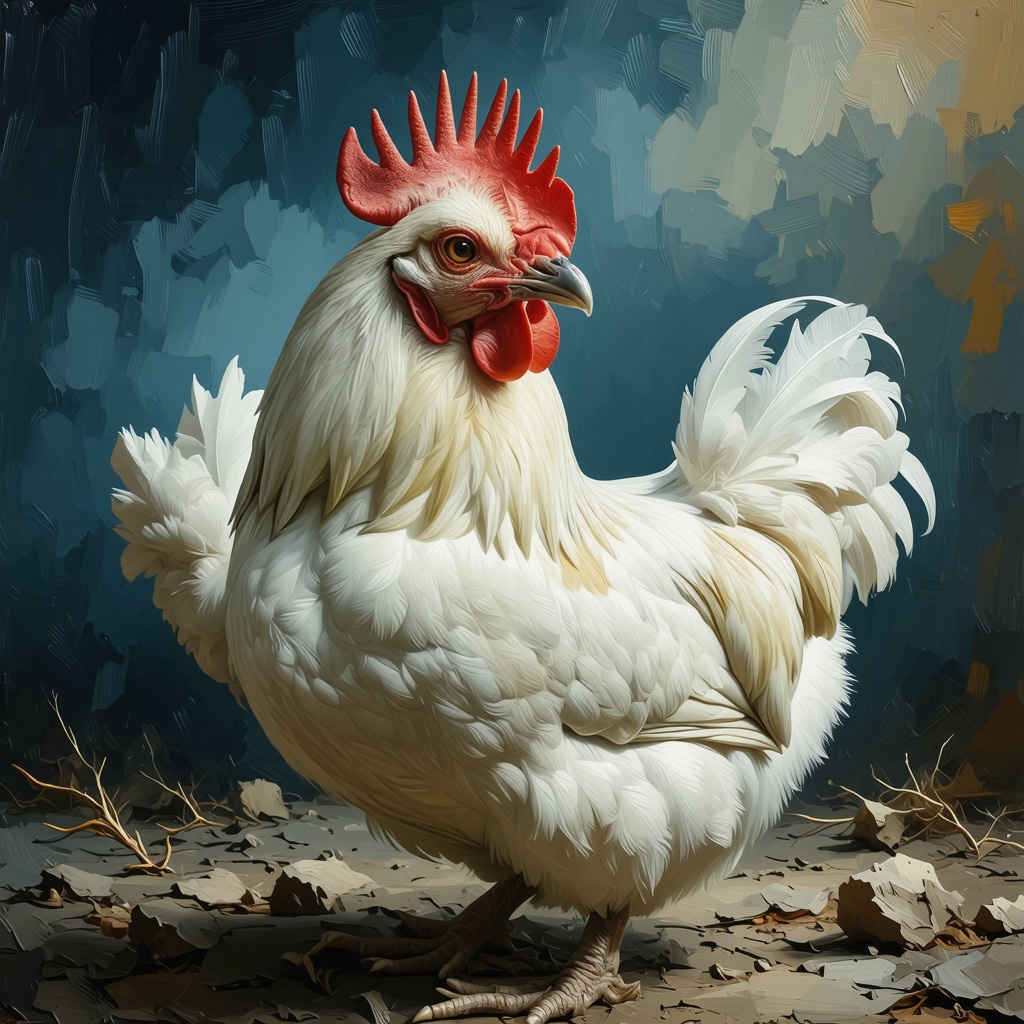 Deep symbolic image representing spiritual interpretation of chicken dreams in Islam