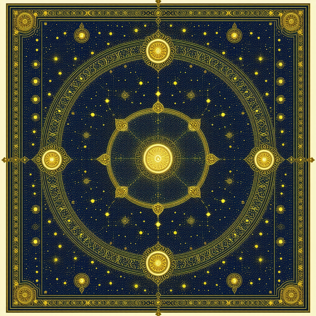 A contemplative person reflecting on Islamic dream symbolism with mystical imagery