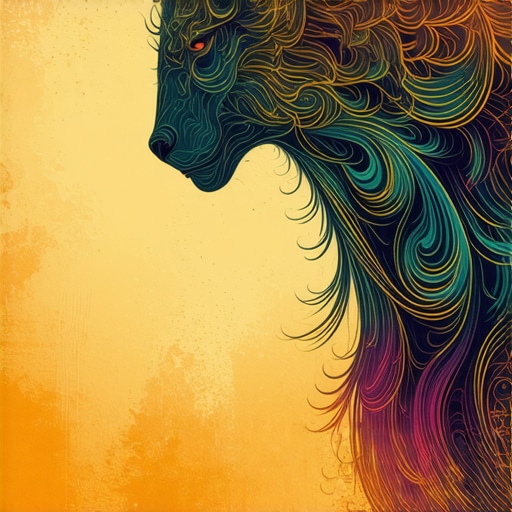 Artistic depiction of animals symbolizing spiritual meanings in Islamic dreams