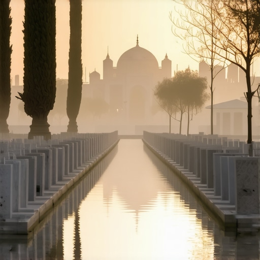 Serene Islamic cemetery at dawn representing spiritual renewal