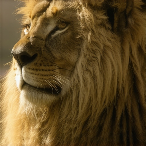 Majestic lion representing courage in Islamic dream symbolism